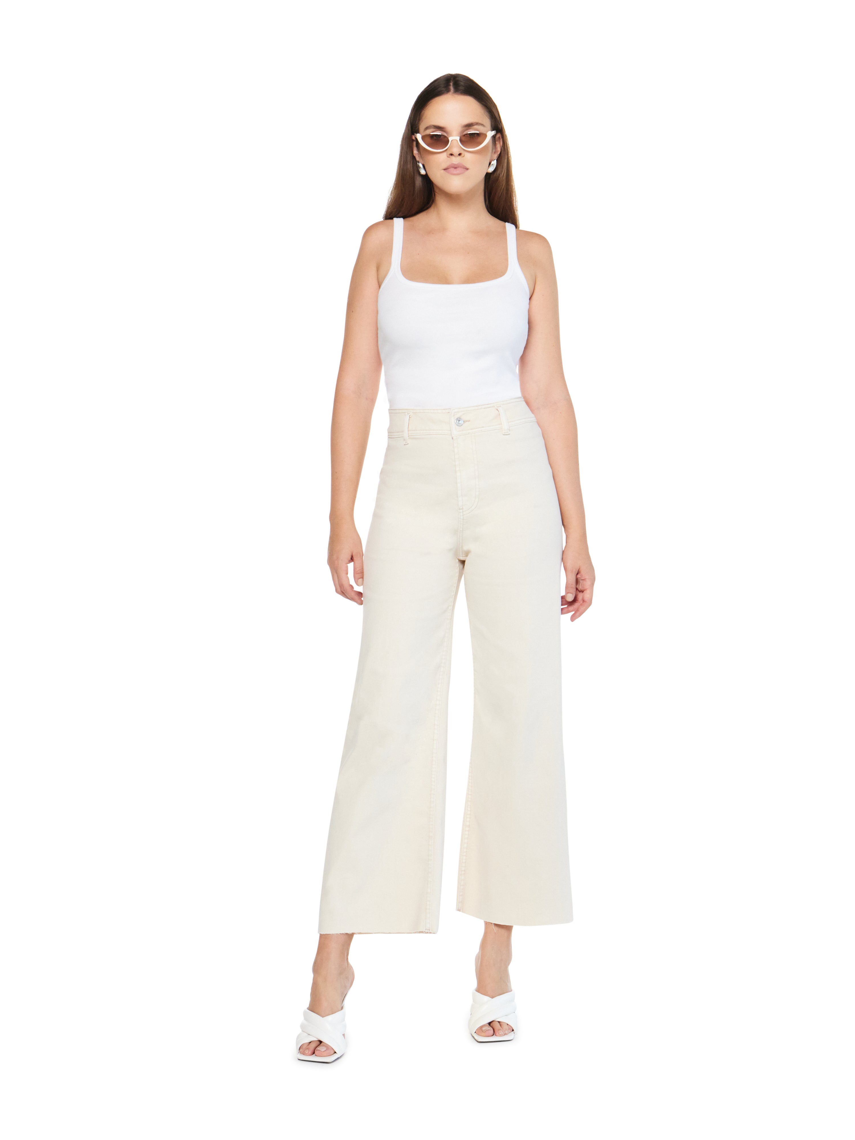 Articles of Society: Carine High Rise Relaxed Jean, Cream