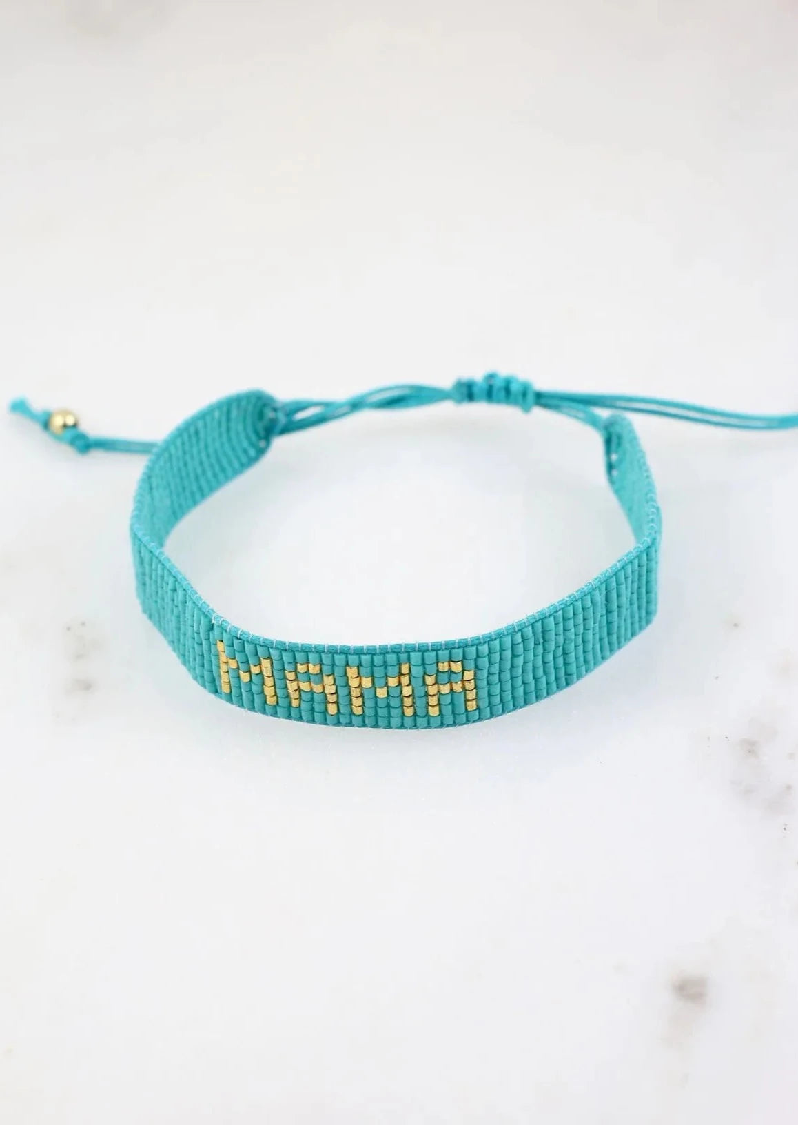 MAMA Beaded Bracelet, Turquoise